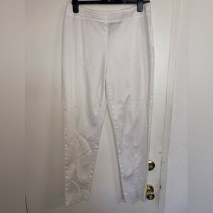 Carlisle Cotton Stretch White Pants Size Zip Size 8